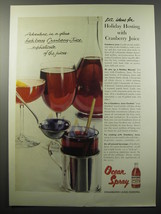 1955 Ocean Spray Cranberry Juice Ad - p.s. ideas for holiday hosting  - £14.55 GBP