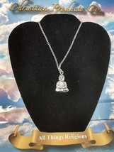Silver Antique Buddha Pendant &amp; Chain upgrade to  Cuban or Figaro - £9.46 GBP