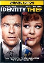 Identity Thief [DVD, 2013 Unrated]  Jason Bateman; Melissa McCarthy - £0.90 GBP