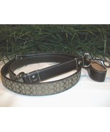 Coach Signature and Leather Dog Leash 4005 Khaki Mahogany Rare Large LN - $97.00