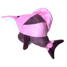 Plush Pink Brown Stuffed Animal Toy Fish Angel Long Nose 12 in length - £8.41 GBP