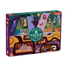 Mudpuppy Forest Above &amp; Below 100 Piece Double-Sided Puzzle from Mudpupp... - $13.74