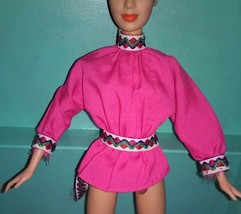 Barbie Doll Peruvian Fashion Pink Top Dotw 80s - £14.38 GBP