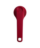 Tupperware Measuring Spoons Set of 6 Red Nesting Scoops NEW - $21.49 CAD