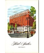 Hotel Statler Detroit Michigan MI 1956 Chrome Postcard L2 - $54.42 MXN