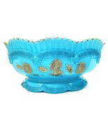 Northwood Chrysanthemum Sprig Master Footed Berry Bowl Blue Custard W/Go... - €108,56 EUR