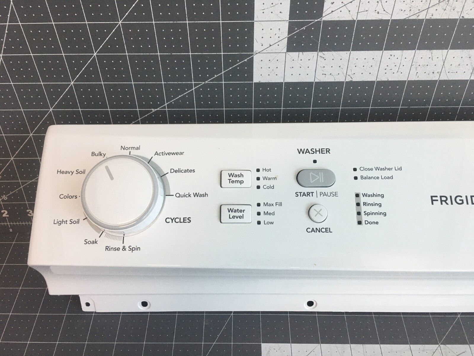 Laundry Control Panel Frigidaire Laundry Center Control Panel P# 5304515801 5304523182 ...