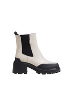 Tommy Hilfiger Jeans Women Boots - 6.5 US EU 37 Beige Leather Ankle Fashion - $3,247.85 MXN