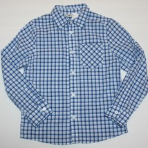 H&amp;M Boy&#39;s Blue Check Print Dress Shirt Top size 7 8 NWT - £10.41 GBP