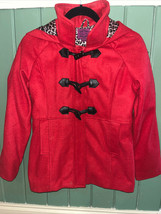 Velvet Chic | Velvet Chic Red Leopard Toggle Coat - Girls Size 14/16 - £26.56 GBP