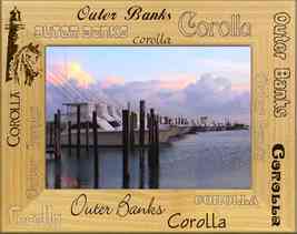 Outer Banks OBX North Carolina Laser Engraved Wood Picture Frame Landsca... - £20.53 GBP