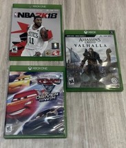 Xbox One Lot Of 3 Games NBA 2K18-Cars3 Driven To Win-Assassins Creed Valhalla - £11.82 GBP