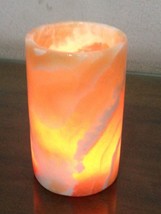 Alabaster Natural Crystal rock tea light candle holder (5..6&quot;) - £47.16 GBP