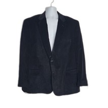 Stafford Essentials 2 Button Corduroy Blazer Suit Jacket ~ Sz 50R ~ Black - £52.79 GBP