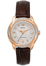 Bulova Womens 98R152 Precisionist Brightwater 20 Diamond Accnted Rose-Gold Watch - £159.07 GBP