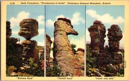 Rock Formations Wonderland Of Rocks Chiricahua Monument Arizona Postcard (B6) - £5.08 GBP