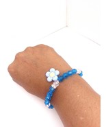 Blue Bloom Bracelet – Handmade Joy from The Bracelet Nook  - $120.96 MXN