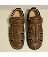 ORTHOFEET Brown Leather MELBOURNE 572 Fisherman Comfort Sandal Shoes Men... - $1,010.41 MXN