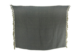 2-Tone Cotton Zig Zag Striped Fringed Throw Blanket - £14.39 GBP