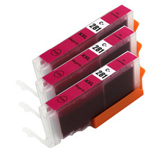 3Pk Magenta Cli-281Xxl Ink Tank +Chip Use For Canon Ts6120 Ts6220 Ts6320... - $35.99