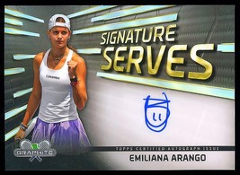 EMILIANA ARANGO 2024 Topps Graphite Tennis Autographs Signature Serves - €8,52 EUR