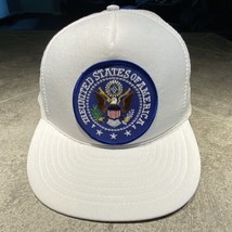 VTG 90s Nissin The United States Of America White Snapback Patch Hat Cap Eagle - £15.85 GBP