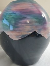 RALPH RANKIN Studios Pottery Vase Southwestern Sunset Mountainscape Pre-... - $73.83