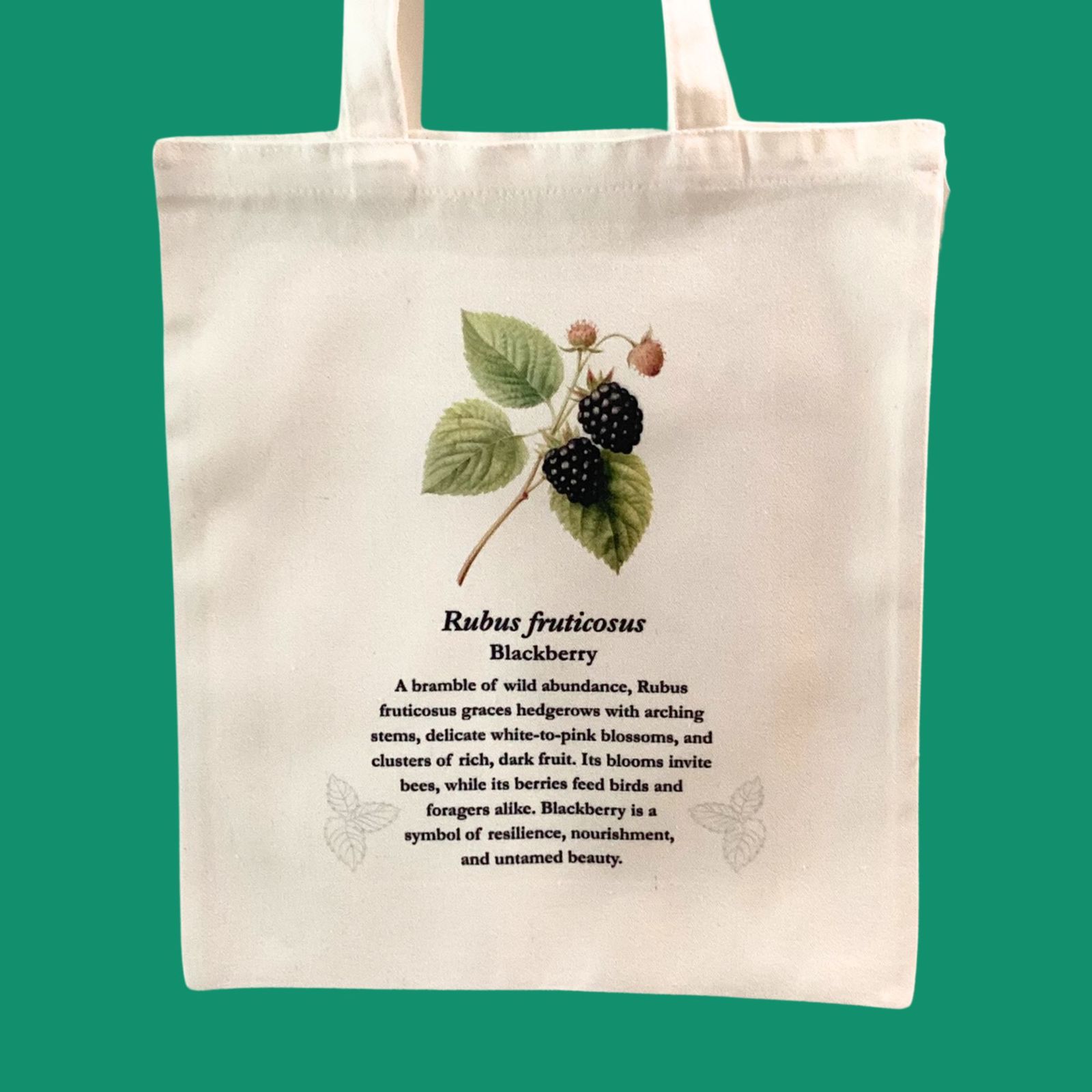 Blackberry Tote Bag – Rubus fruticosus - $15.00