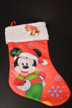 Disney Mickey Mouse Red 16&quot; Christmas Stocking Holiday Kids Baby Toddler... - $10.70
