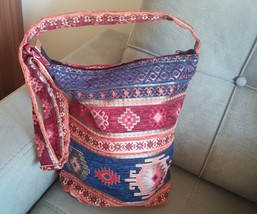 Handmade Shoulder Bag, Armenian Handbag, Ethnic Bag, Cross Body Bag, Carpet Bag - £34.71 GBP