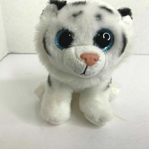 Ty Beanie Boos Glitter Eyes Tundra White Tiger Cub 5 in Plush Stuffed An... - $6.93
