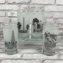 Texas 150th Anniversary Sesquicentennial Commemorative Frosted Glasses L... - $22.34