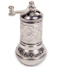 4.3&#39;&#39; Pepper Salt Spice Seed Mill Grinder New Silver Color Turkish - $16.60