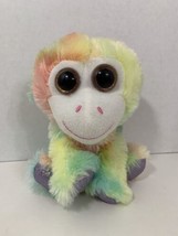 Goffa International small pastel plush tie dye monkey with large plastic... - $6.92