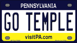 Go Temple Pennsylvania Novelty Mini Metal License Plate Tag - £11.95 GBP