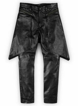 Men’s Genuine Cowhide Hunter Leather Pants Handmade Trousers Schwarz Cuir - £89.48 GBP