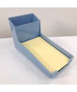 Vintage Rubbermaid notepad note holder slate blue pen holder desk organi... - €20,57 EUR