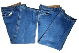 Duluth Trading Flex Ballroom Jeans X2 Mens 44x30 Dark Wash Relaxed Straight NWOT - £46.01 GBP