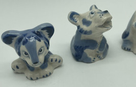 Lot Of Unique Blue And Whit 1.5 Inch Ceramic Animal Figures Figurines Dog Duck - £11.37 GBP