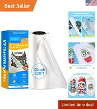 DTF Transfer Film Roll: 13 Inch x 328 Feet Glossy Clear PET Paper Cold P... - $123.28