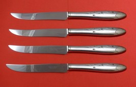 Celeste by Gorham Sterling Silver Steak Knife Set 4pc Large Texas Sized Custom - $343.33