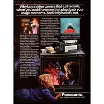 1985 Panasonic Omnimovie VHS Video Camera Vintage Print Ad Jaws TV On Wall Art - £8.30 GBP