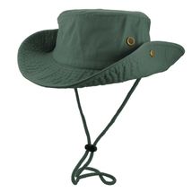 Hunter Green Bucket Hat Camping Unisex Sun Summer 100% Cotton - $22.98
