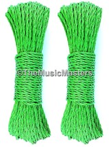 (2) Green 50ft Twisted Poly UTILITY ROPES Line Cargo Tie Down Cord Twine... - £7.72 GBP