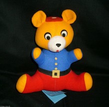 8&quot; Vintage Mighty Star Orange Teddy Bear Canada Stuffed Animal Plush Old Toy Htf - £18.98 GBP