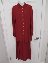LAURA ASHLEY Long Skirt &amp; Blouse Suit Set Size 6 100% Rayon EUC So Versa... - £27.94 GBP