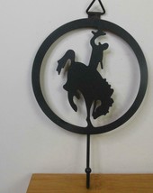 Black Metal Wall Hook Cowboy Boots and Texas Star 10 Inch Western Texas - £9.49 GBP