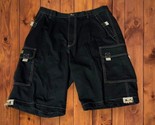 Vintage NWT PJ Mark Men&#39;s Cargo 6 Pocket Shorts Black Size 38 Camping St... - £11.87 GBP