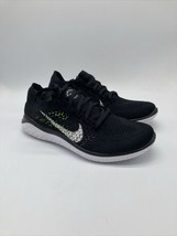 NIKE Free RUN Flyknit 942838-001 Black White Running Shoes - Men&#39;s Size 7 - £71.90 GBP