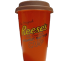 Reese&#39;s Peanut Butter Cup Mug Ceramic Travel Coffee Cup w/ Silicone Lid ... - £7.46 GBP